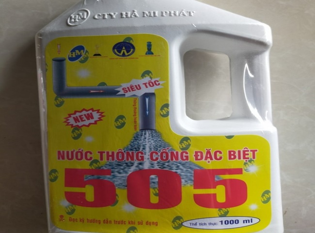Nước th&ocirc;ng cống 505 loại bỏ m&ugrave;i h&ocirc;i từ đường cống
