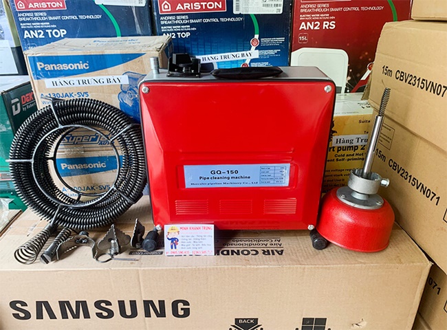 M&aacute;y th&ocirc;ng tắc cống l&ograve; xo gq150 l&agrave; thiết bị c&oacute; c&ocirc;ng suất lớn