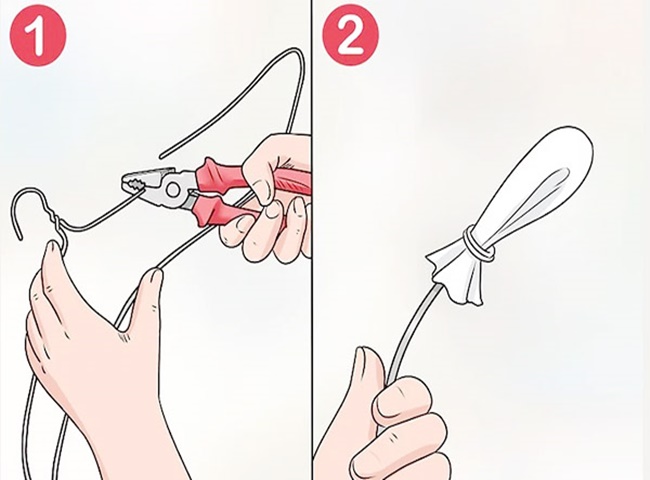 Cách xử lý hầm cầu bị đầy bằng móc phơi quần áo